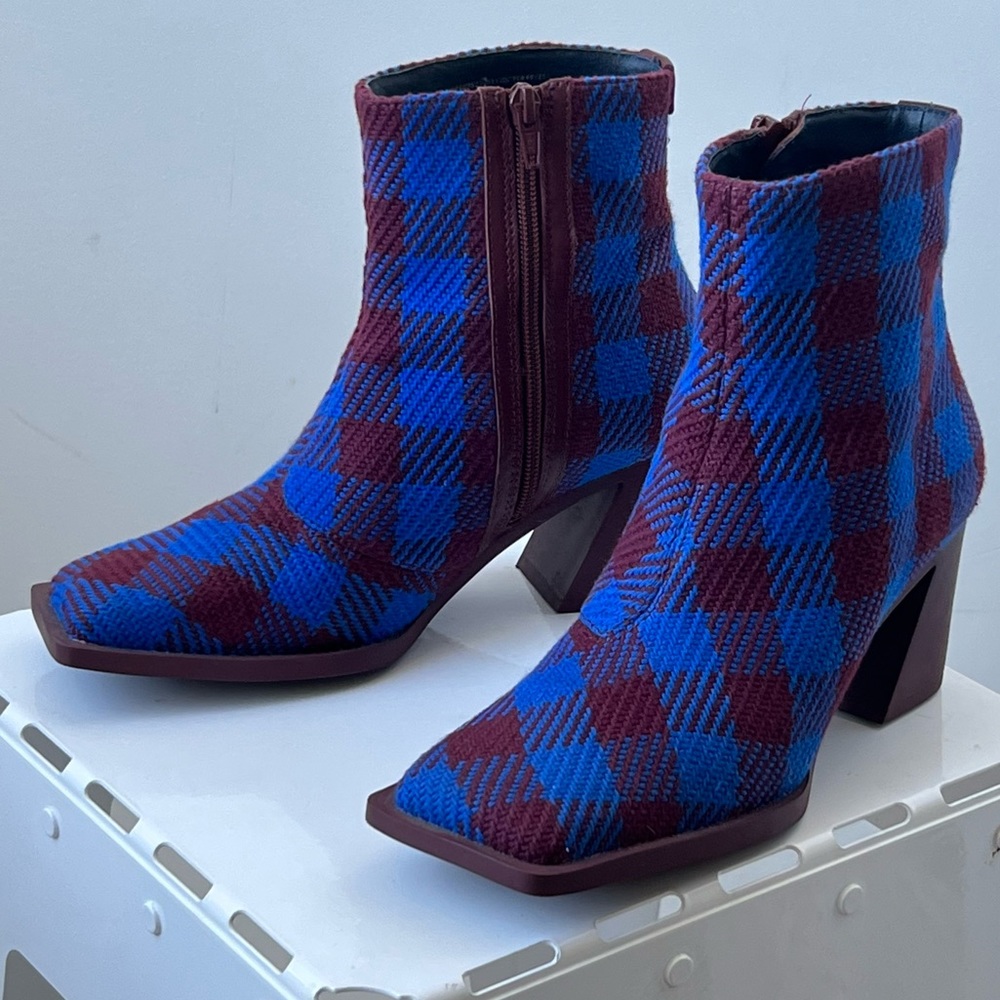 Camper Karol Bootie Bright Blue Houndsooth - Picture 7 of 16